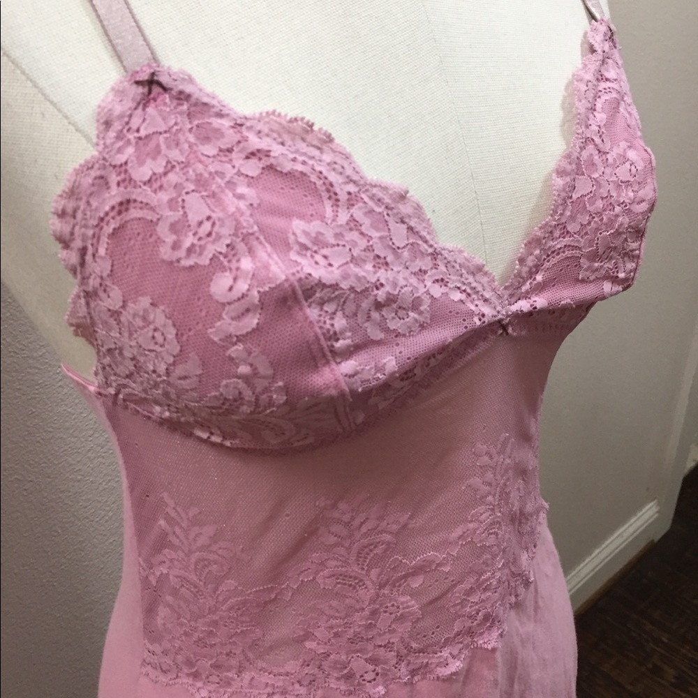 DKNY pink cotton/lace slip dress - Picture 3 of 4